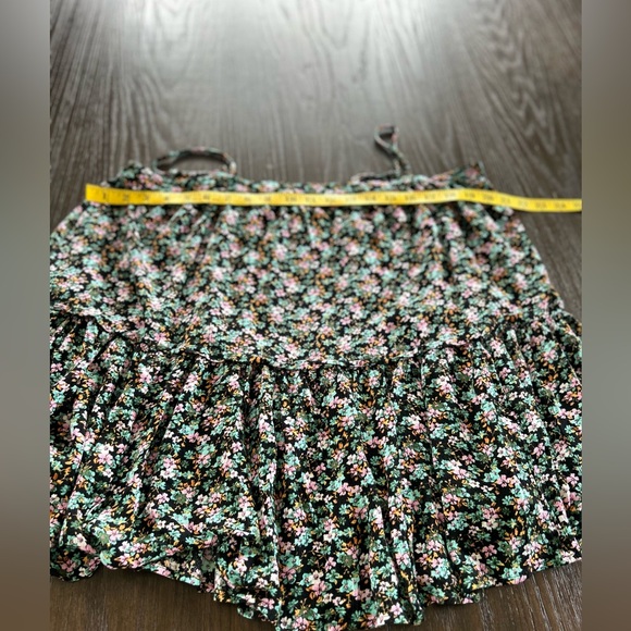 Easel floral print top prairie chic bohemian western adjustable strap - Picture 9 of 10